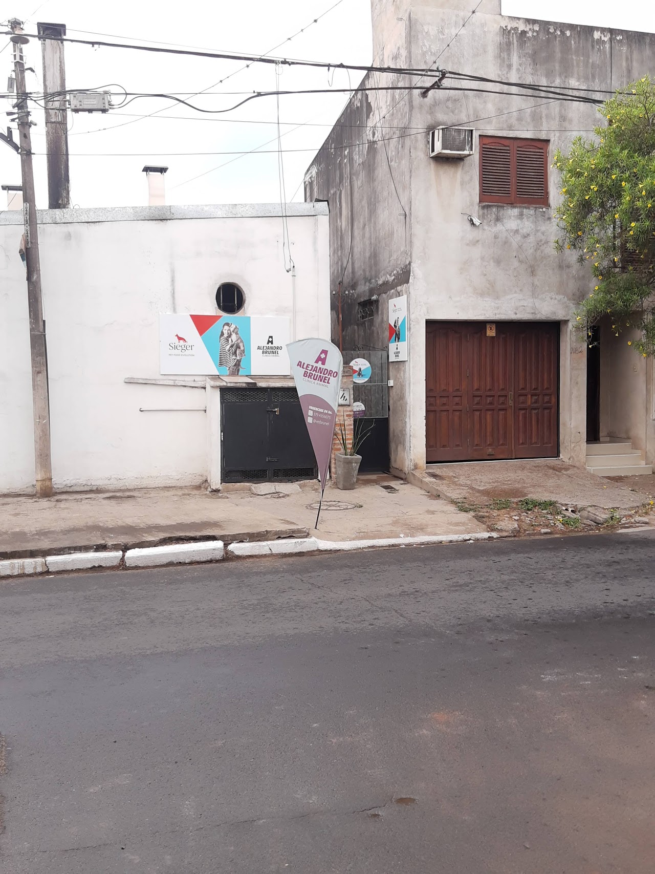 Calle frente a Clínica Animal Alejandro Brunel